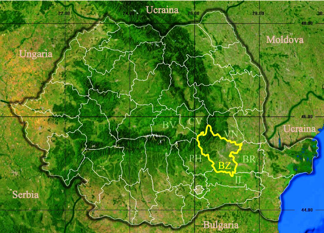Poziționare în Harta României