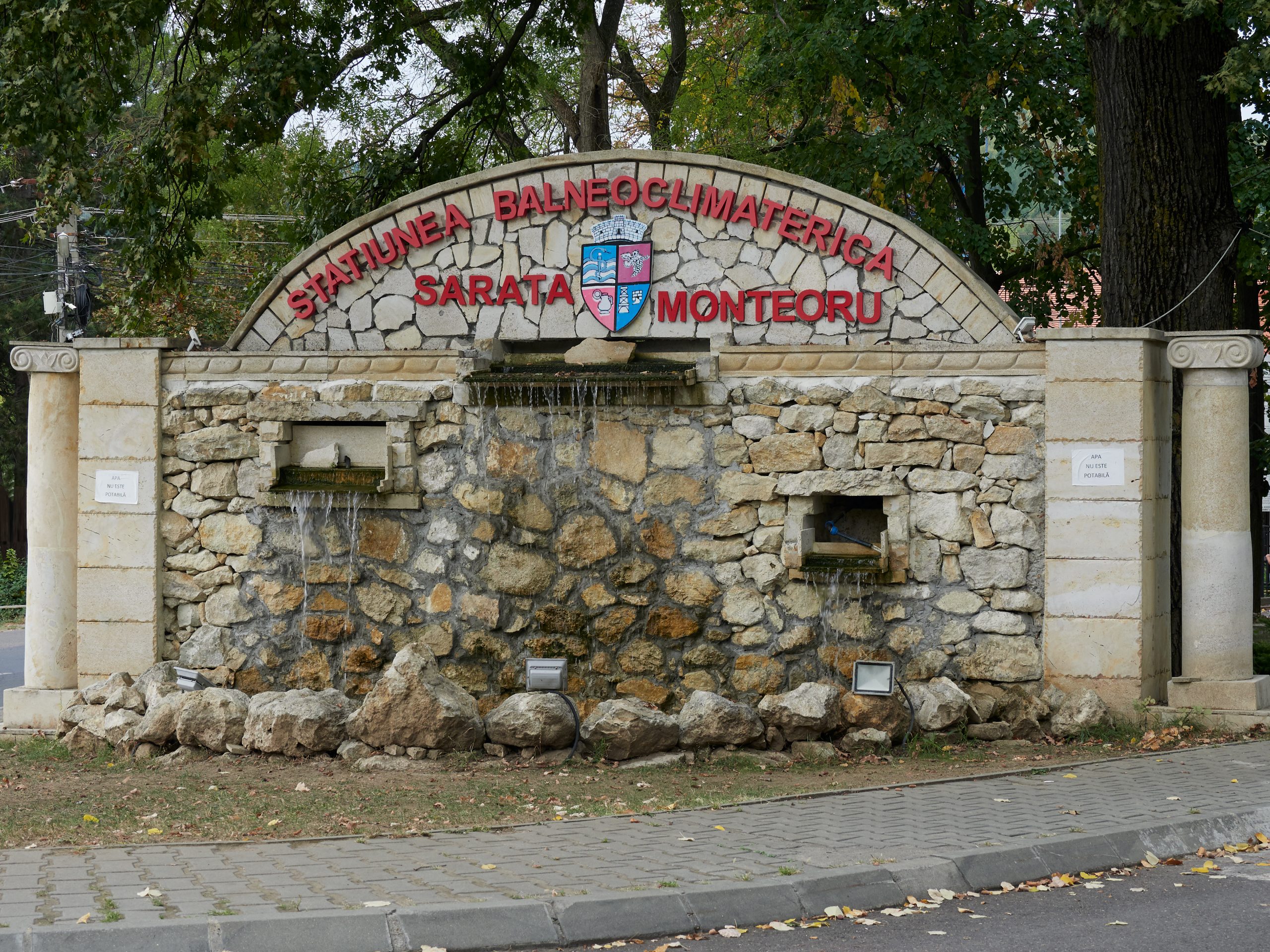 Intrare stațiune Sărata Monteoru